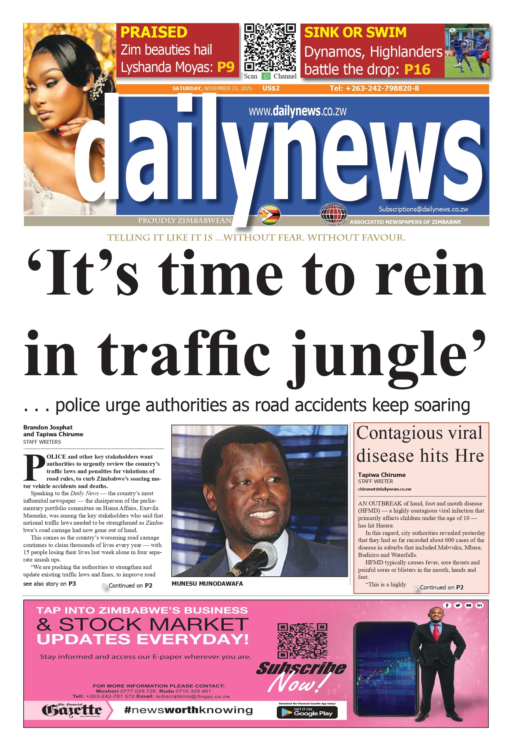 Saturday 22 November 2025